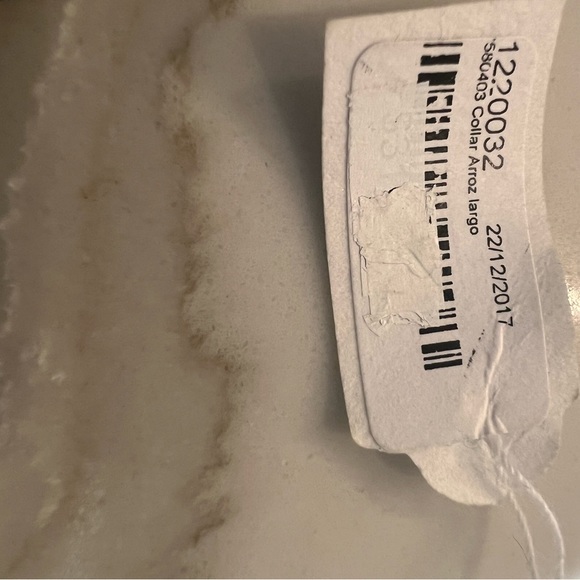 BUNDLE - Blue “Rice” Beading Silver Choker and matching earrings - Picture 7 of 8